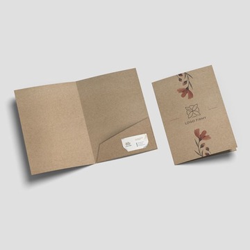 ECO TECZKA ofertowa teczki a4 szt ekologiczny papier z nadrukiem logo CMYK