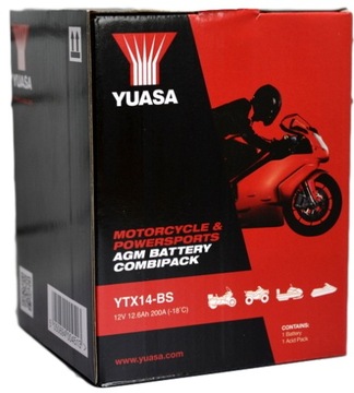 Yuasa YTX14-BS KMX14-BS аккумулятор 12,6Ач 200А