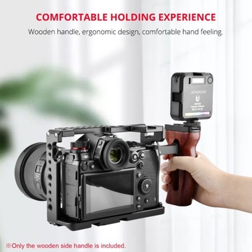 Andoer Universal Camera Cage Drewniany uchwyt