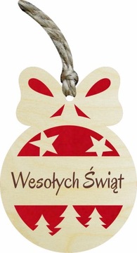 BOMBKA WESOŁYCH ŚWIĄT na choinkę z filcem MEGA
