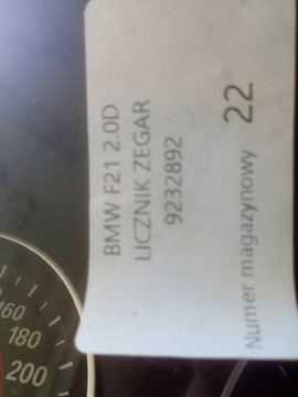 BMW F21 PŘÍSTROJOVÁ DESKA BUDÍK 9232892