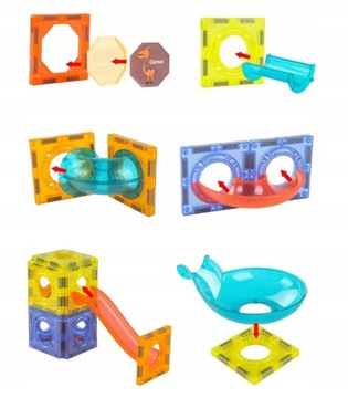 МАГНИТНЫЕ БЛОКИ, СВЕТЯЩАЯСЯ ШАРОВАЯ ДОРОЖКА 202 EL XXL