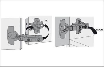 Zawias 165 stopni zerowy uskok Hettich Sensys 8657i cichy domyk + prowadnik