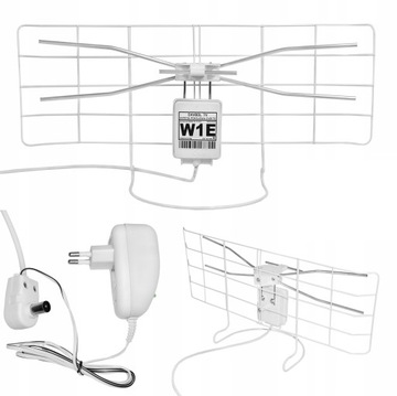 NAJMOCNIEJSZA ANTENA TV POKOJOWA DVB-T2 MUX8 FM 4K W