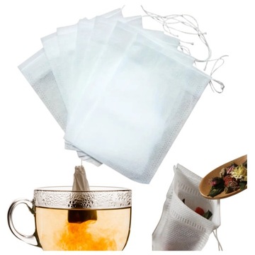 100X чайные пакетики, фильтр-пакеты для кофе для заварки травяного чая