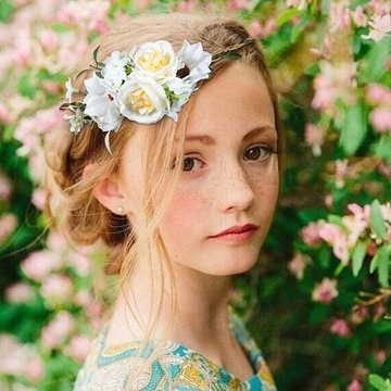 Kwiatowe opaski na głowę 5szt bezuciskowe festiwal