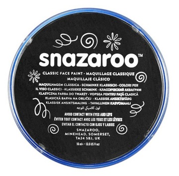 Snazaroo 18 ml CZARNY farba do twarzy i ciała