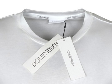 CALVIN KLEIN, t-shirt męski, biały, S