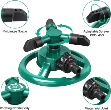 3-РУЧНОЙ РЕГУЛИРУЕМЫЙ ВРАЩАЮЩИЙСЯ ДОЖДЕВАТЕЛЬ ДЛЯ ТРАВЫ