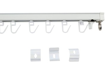 SZYNA SUFITOWA ALUMINIOWA POJEDYNCZA BIEL TS 100cm