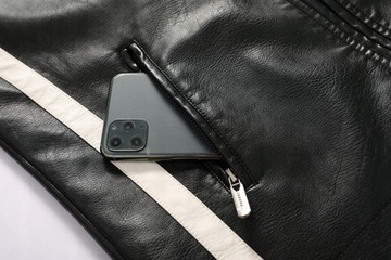 МУЖСКАЯ МОТОЦИКЛОВАЯ КОЖАНАЯ КУРТКА L