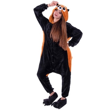 PANDA CZERWONA PIŻAMA Kigurumi Onesie Kostium Przebranie Kombinezon 170