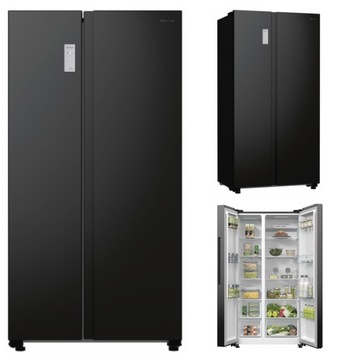 Lodówka Gorenje Side by side NoFrost Tryb wakacyjny A++ (E) Czarna 550l SBS