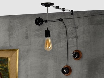 КРЮЧОК ДЛЯ КАБЕЛЯ ПЛАСТИКОВЫЙ РЕТРО LOFT ЧЕРНЫЙ 2UP02