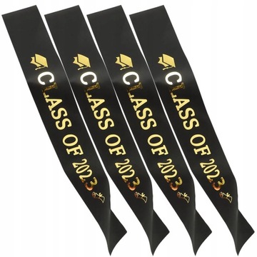 Klasa 2023 Sash Graduation Straps Rekwizyty 4 szt
