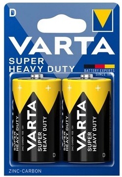 2x Bateria VARTA Super Heavy Duty R20 LR20 D Zinc