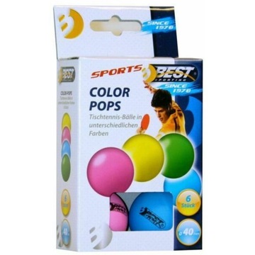 МЯЧИКИ ДЛЯ ПИНГ-ПОНГА для настольного тенниса, разноцветные, 6 шт.