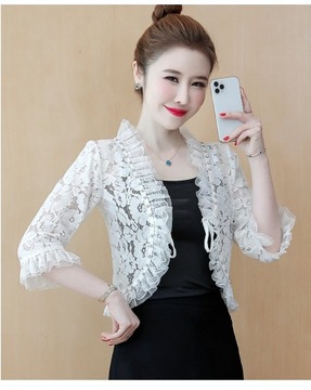 #5362 Summer Kimono Jacket Cardigan Women Three Qu