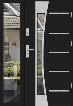 ДВЕРИ С ДЕРЕВЯННЫМ СВЕТОМ. DB INOX 14ZD 120-150CM 72MM ТЕРМО