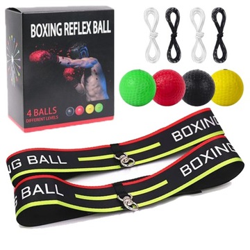 НАБОР ИЗ 4-Х ШАРОВ BALL REFLEX BALL БОКСЕРСКАЯ ТРЕНИРОВОЧНАЯ ГРУША