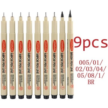Art Manga Outlining Pen Pigment Liner Micron Pen Marker set Hook Line