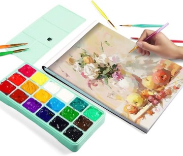 ГУАШЕВЫЕ КРАСКИ НАБОР ГУАШЕВЫХ КРАСОК 18шт х 30мл