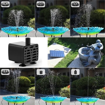 САДОВЫЙ ФОНТАННЫЙ НАСОС 220 Л/Ч + СОЛНЕЧНАЯ ПАНЕЛЬ 180×120 мм