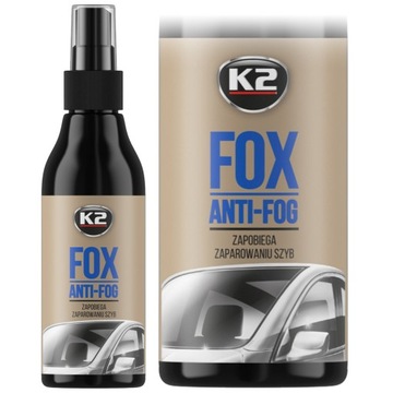 K2 FOX 150ml Zapobiega parowaniu szyb Redukuje zbieranie się wilgoci
