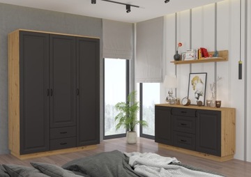 БУМАТ ОБЕДЕННЫЙ С 3 ЯЩИКАМИ, ГРАФИТ ФЛАВИЯ