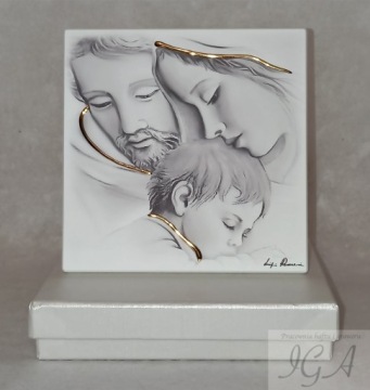 Картина нарисована сепия на деревянном священном семействе сувенирное крещение гравирование