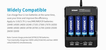Быстрое зарядное устройство для аккумуляторов 18650 Xtar VP4C.