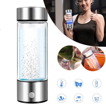 GENERATOR BOGATY W WODÓR O POJEMNOŚCI 420ML, BUTELKA NA WODĘ BOGATĄ W WODÓR