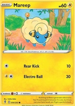 Karta Pokemon Mareep (EVS 054) 54/203