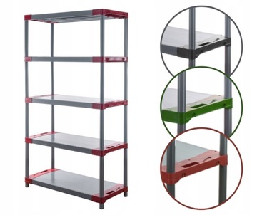 Regał magazynowy regał plastikowy do piwnicy regał garażowy 180x110x46 EKO