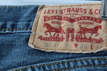 LEVI'S 514 SZARE SPODNIE JEANS W34 L34 BDB STAN