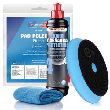 Wosk Menzerna Liquid Carnauba Protection + Pad Polerski Miękki + Mikrofibra