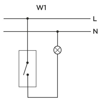 ВЫКЛЮЧАТЕЛЬ QUADRA ОДИН РАЗЪЕМ QR-W1