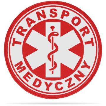 ODBLASKOWY EMBLEMAT NA PLECY - TRANSPORT MEDYCZNY