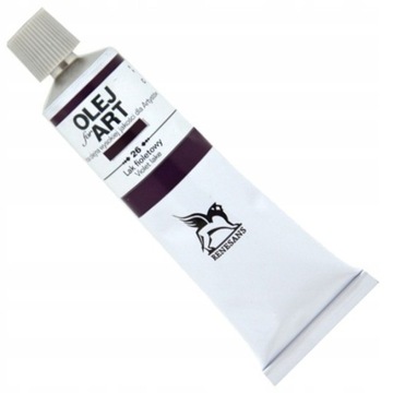Farba olejna 60ml, lak fioletowy, Renesans, NR 26