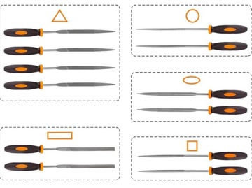 Набор напильников по металлу, дереву, хвойным деревьям, рашпилей, съемников, кейс, 18 шт.
