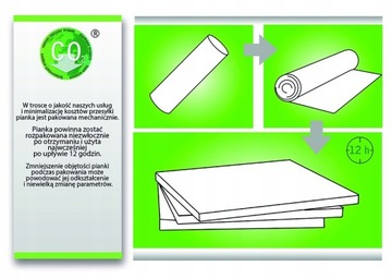 PIANKA TAPICERSKA GĄBKA MEBLOWA SOFA KANAPA FOTEL MATERAC T35 200x90x7 CM