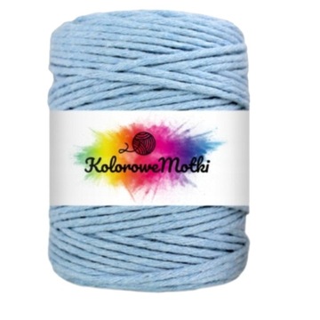 Sznurek Bawełniany do Makramy Błękitny 20m 3mm