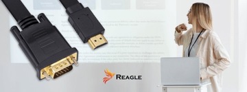 KABEL HDMI - VGA ADAPTER PRZEJŚCIÓWKA KONWERTER FULL HD 1080P 60HZ 3M