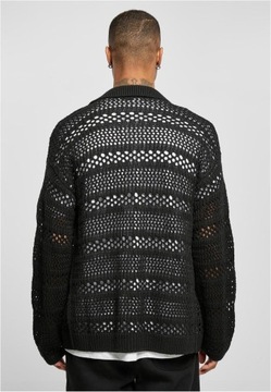 Sweter Crocheted Cardigan Black Urban Classics XL