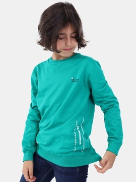 BLUZA DZIECIĘCA CHŁOPIĘCA DRESOWA zielona 116-122
