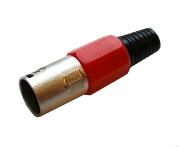 Wtyk XLR na kabel czerwony