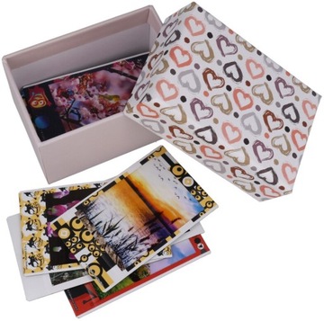 Prezentowe Pudełko na zdjęcia Instax Mini serca 35