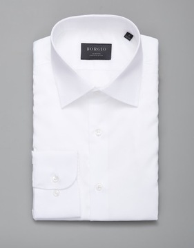 koszula męska biały slim fit 00254 188/194 39