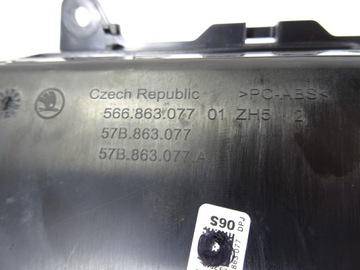 SKODA KAROQ ПЕРЧАТКА ЦЕНТРАЛЬНОГО ТУННЕЛЯ 566863077