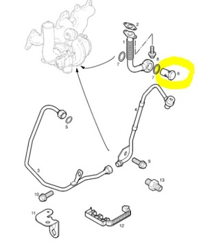 Болт патрубка турбины OPEL ASTRA-G 11074992